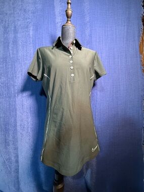 Nike Women’s Olive Green Polo-Style Button Down Dress